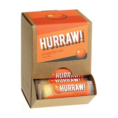 Hurraw! Organic Lip Balm Orange 4.8g x 24 Display